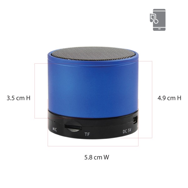 Mini Portable Bluetooth Speaker - Blue - Image 2